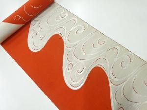 アンティーク　本場筑前博多流水模様織出し八寸帯地反物